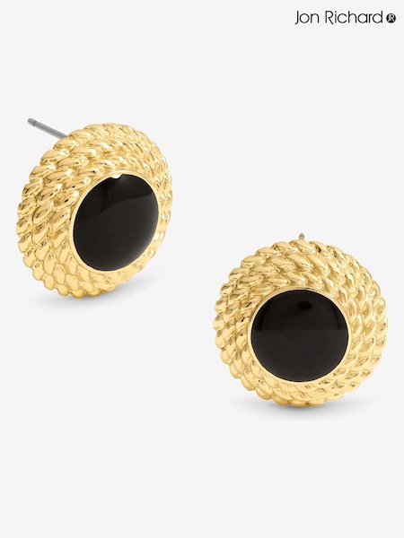 Jon Richard Gold Tone Enamel Round Earrings (W78206) | €24