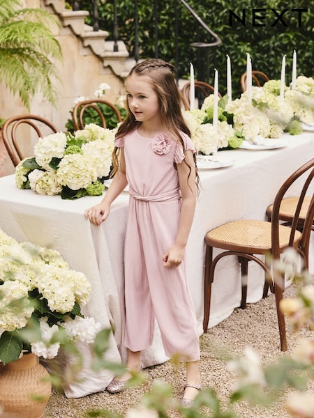 Pink Plisse Jumpsuit (3-16yrs) (W78225) | € 28 - € 37