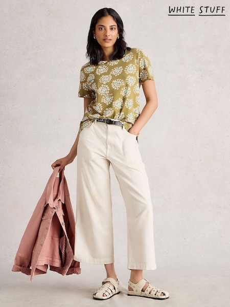Verde - White Stuff Abbie T-Shirt (W78277) | R$ 290