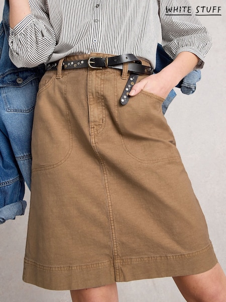 White Stuff Brown Tia Chino Skirt (W78281) | €75