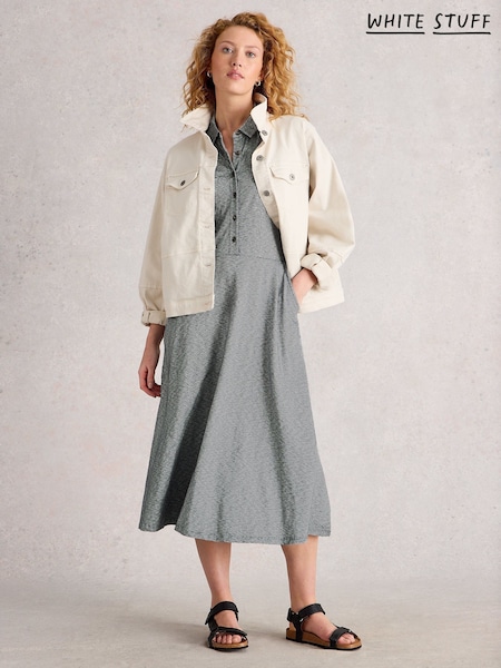 White Stuff Rua Jersey Half Placket Dress (W78288) | R$ 640