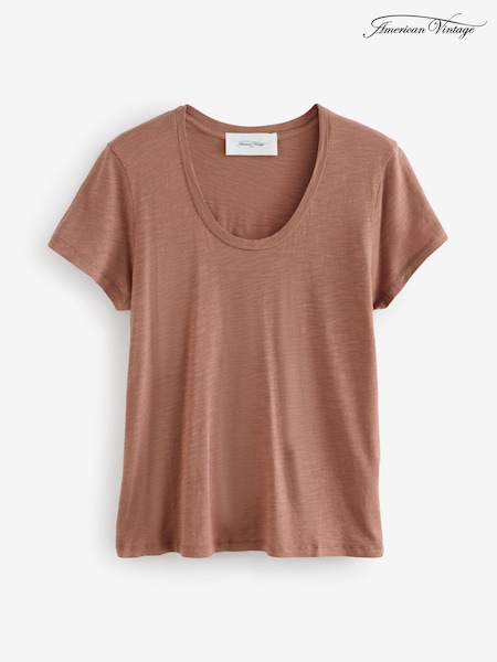 American Vintage Jacsonville Scoop Neck Short Sleeve T-Shirt (W78396) | R$ 495