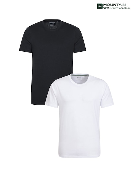 Blanco - Mountain Warehouse Mens Flint Crew Neck T-Shirt Multipack (W78480) | 35 €