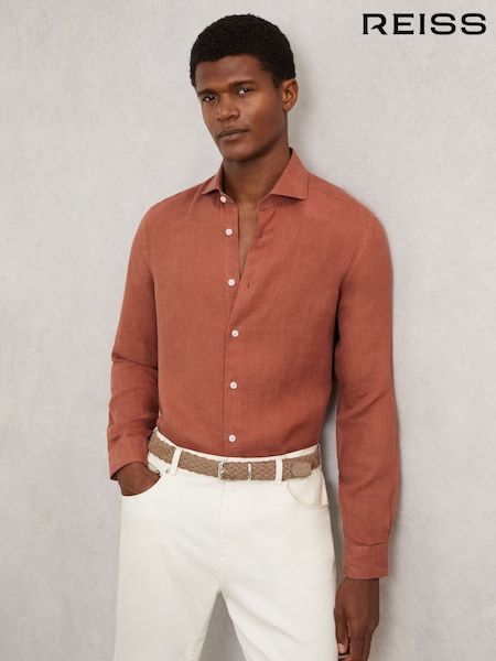 Reiss Ruban Linen Shirt (W78559) | R$ 970