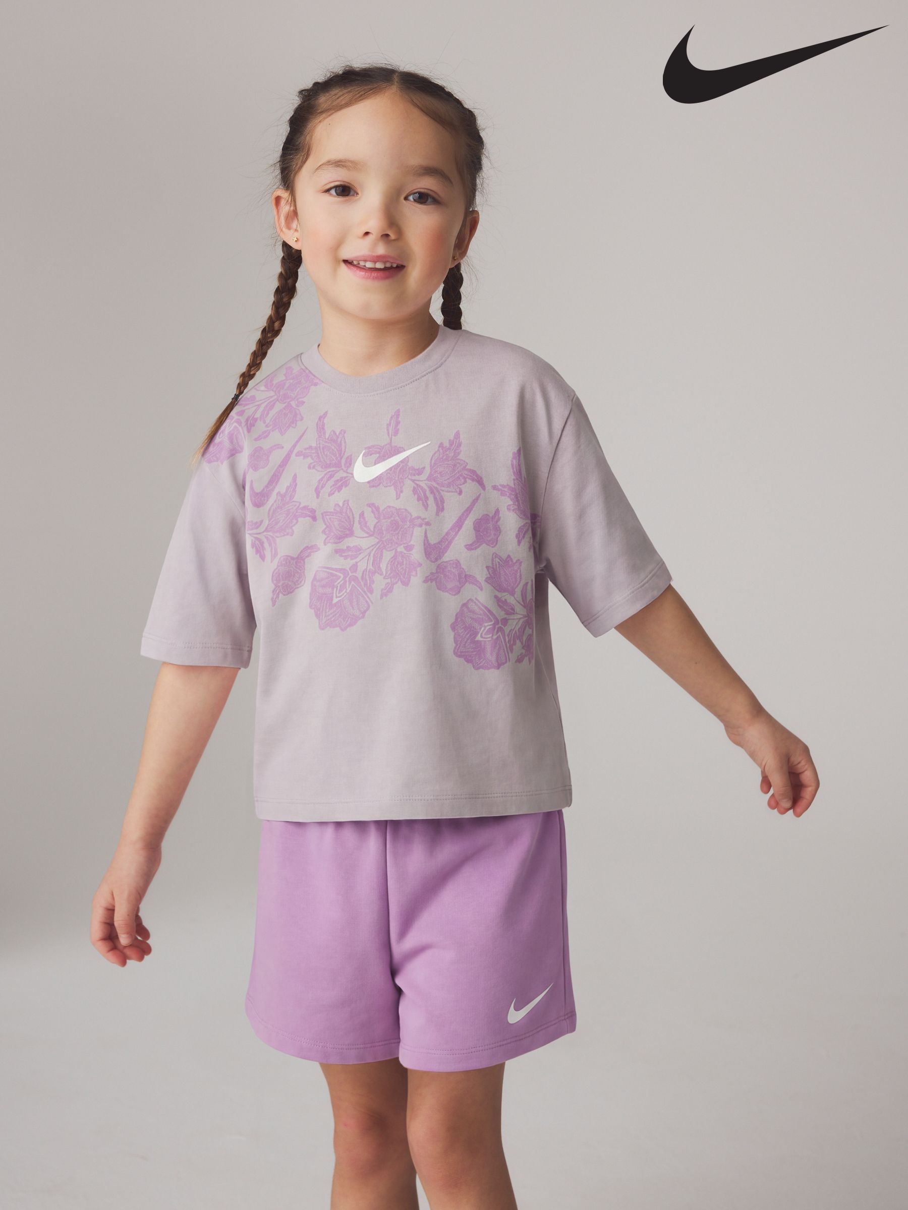 purple nike baby outfit