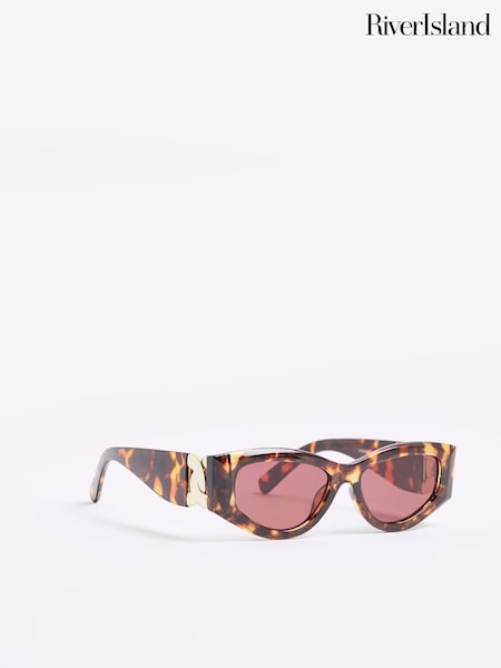 River Island Slim Cat Eye Chain Sunglasses (W78646) | R$ 180
