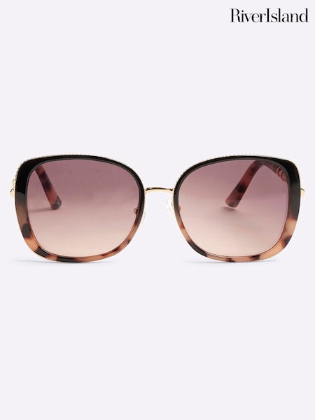 River Island Round Gold Trim Sunglasses (W78657) | 28 €