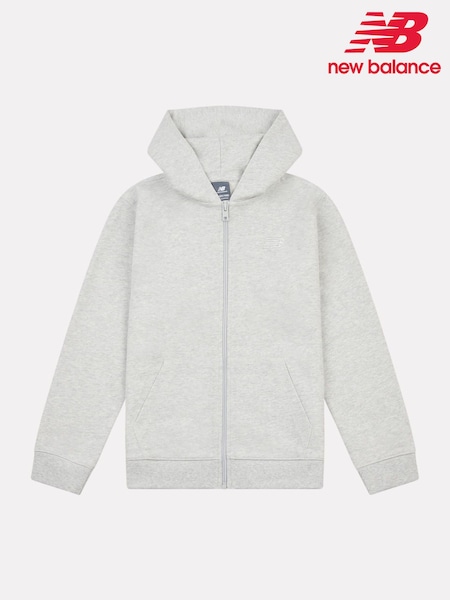 New Balance Grey Small French Terry Logo Zip Hoodie (W78662) | €66 - €80