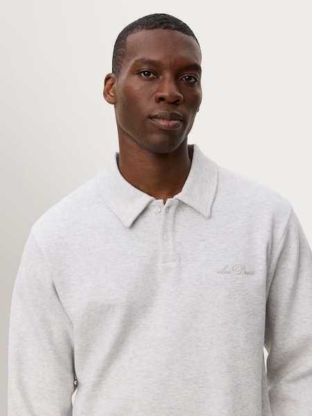 Les Deux Grey Ben Polo Piqué Sweatshirt (W78906) | €145
