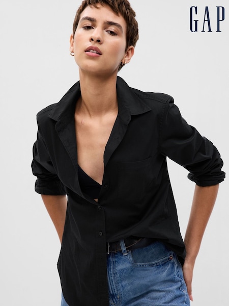 Gap Black Cotton Poplin Classic Shirt (W78943) | €46