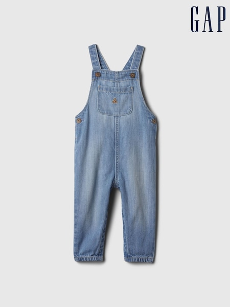 Gap Blue Cotton Denim Overall Dungarees (0-24mths) (W79007) | €33
