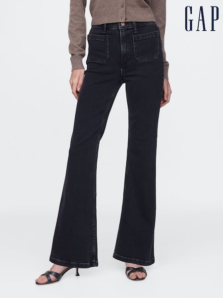 Gap Black High Waisted 70s Flare Jeans (W79032) | €66