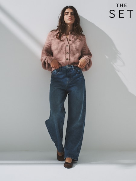 شوفاني/وردي - The Set 2 Pack Ribbed Chunky Knitted Cardigans (W79057) | ‏197 ر.ق.