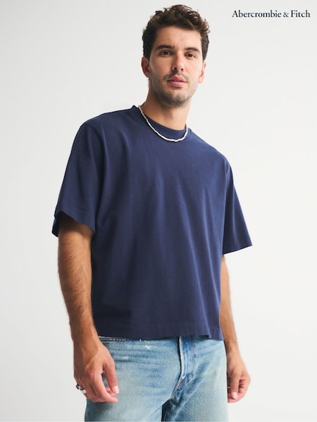 أزرق - Abercrombie & Fitch Crew Neck T-Shirt (W79132) | ‏169 د.إ.‏