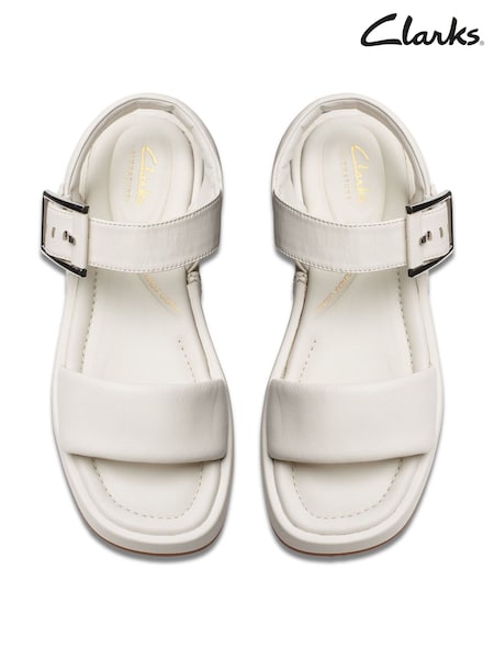 Clarks White Alda Strap Sandals (W79192) | €99