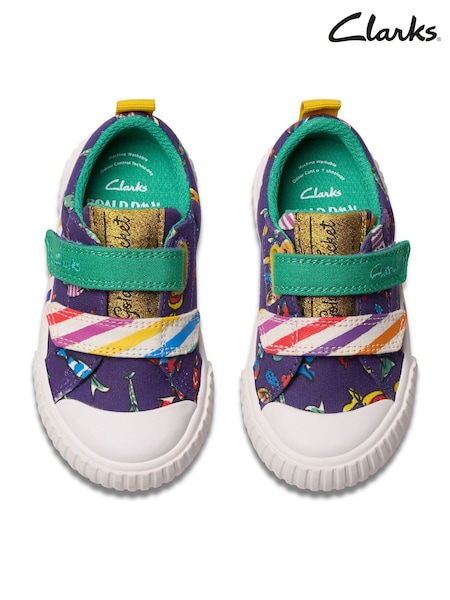 Clarks Purple Toddler Roald Dahl Foxing Mix Canvas Shoes (W79320) | €45