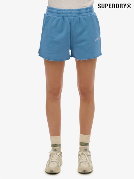 Superdry Blue Essential Logo Garment Dye Shorts (W79334) | €37