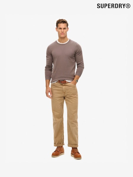 Superdry Grey Essentials Lightweight Knit Crew Sweatshirt (W79345) | R$ 445