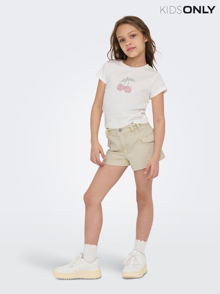 ONLY KIDS Baby Cherry Diamente White T-Shirt (W79417) | €15.50