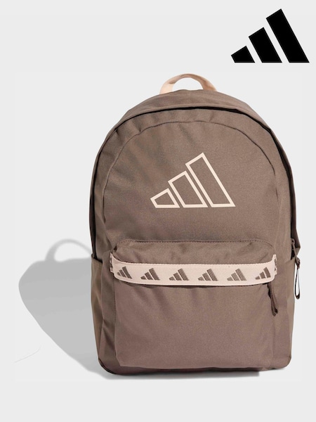 adidas Brown CL Tape Backpack Bag (W79460) | OMR15