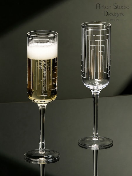 Anton Studio Designs Set of 2 Maze Champagne Flutes (W79486) | € 39