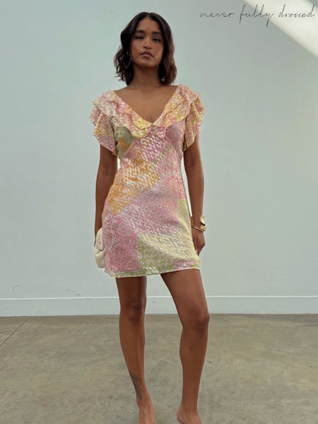 Never Fully Dressed Pink Boho Mini Tilda Dress (W79773) | €164