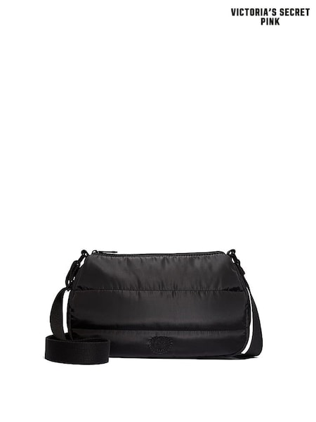 Victoria's Secret Pink Black Quilted Puffer Shoulder Bag (W80198) | €33