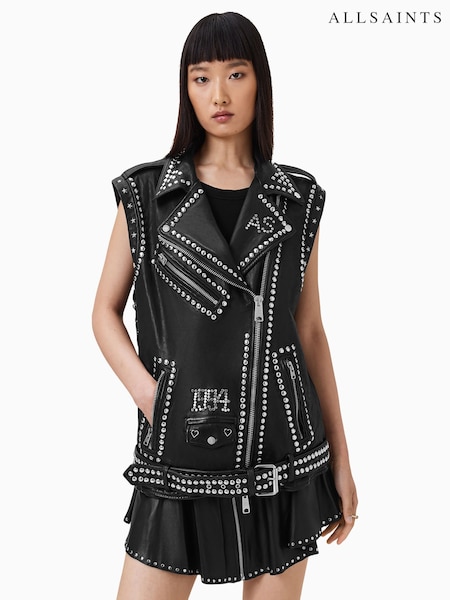 AllSaints Black Billie 1994 Gilet (W80524) | €1,277
