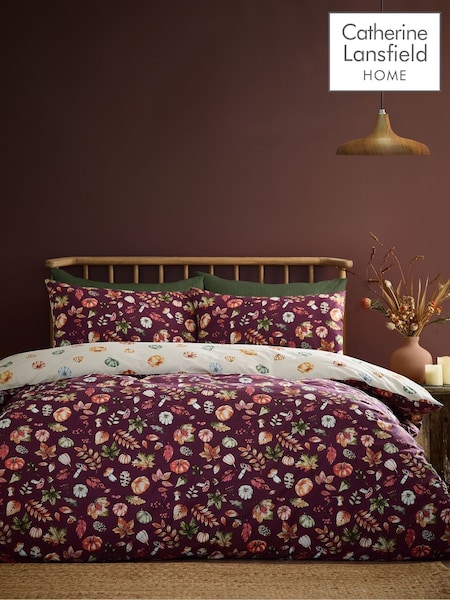 Catherine Lansfield Autumn Pumpkins Reversible Duvet Cover Set (W80552) | ‏84 ر.ق. - ‏139 ر.ق.