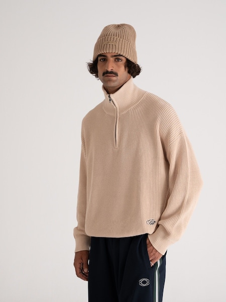 Prohibited Cream Scout Knit Half-Zip Jumper (W80837) | €98
