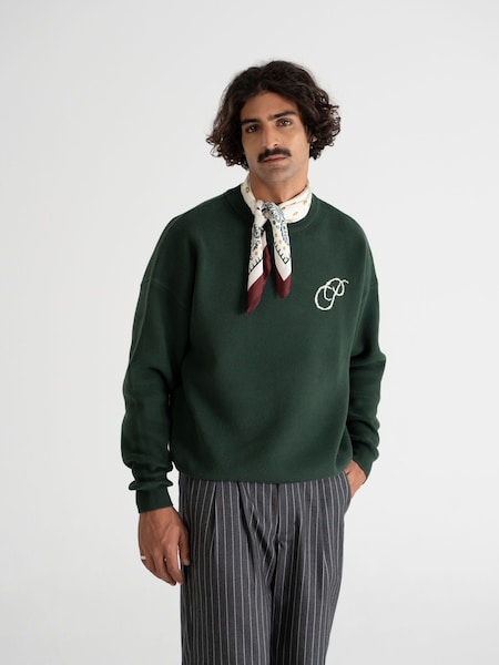 Prohibited Green Initial Knit Jumper (W80841) | €86