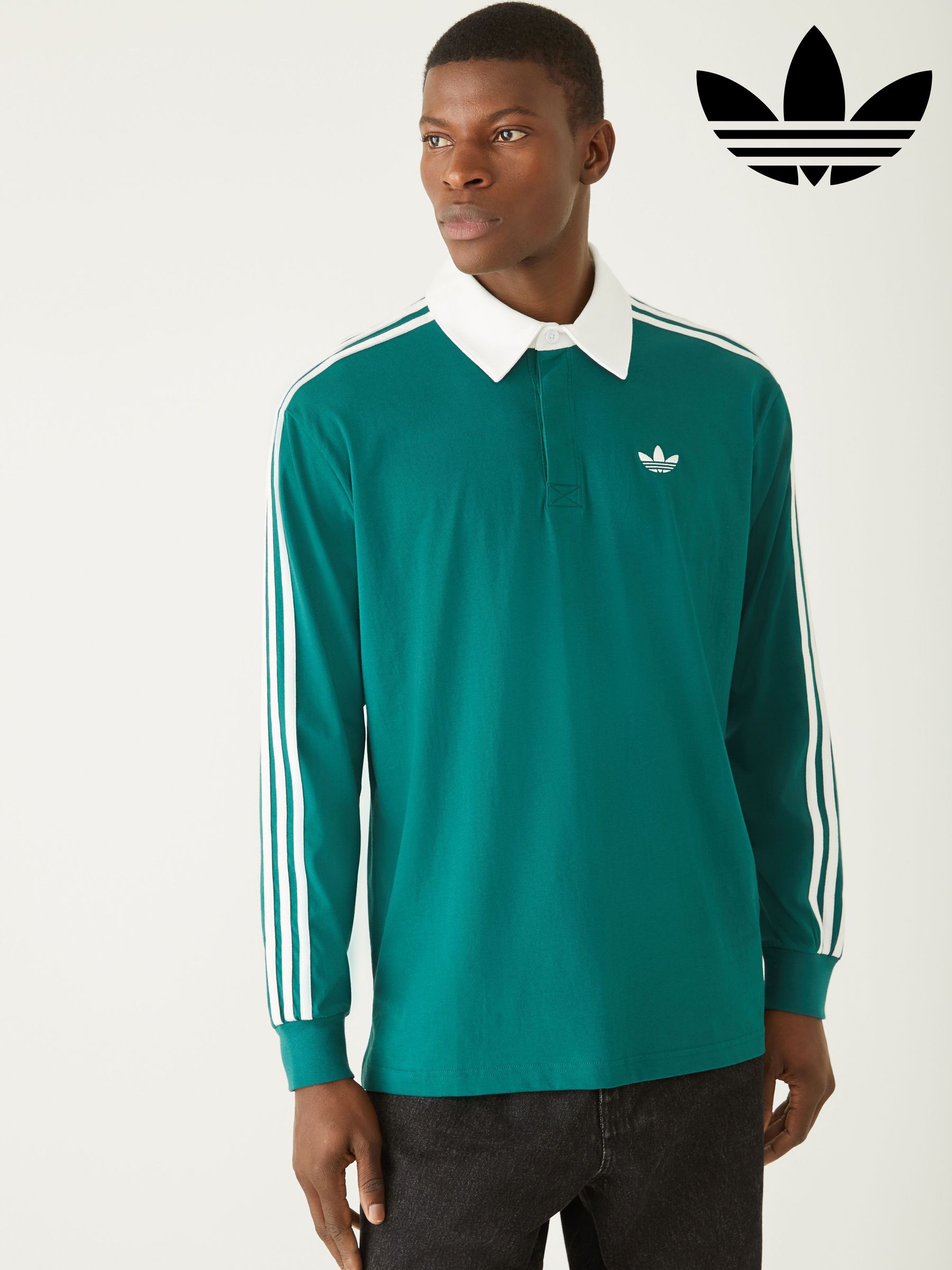 adidas ラガーシャツ 緑/白 University of Otago Buy Men's Holiday Shop Adidas Green Long Sleeve Online | Next Brazil