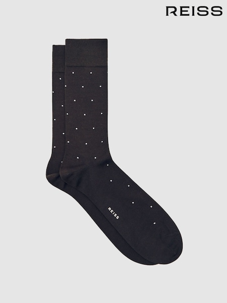 Reiss Chocolate Brown Mario Spot Socks (W81079) | R$ 100