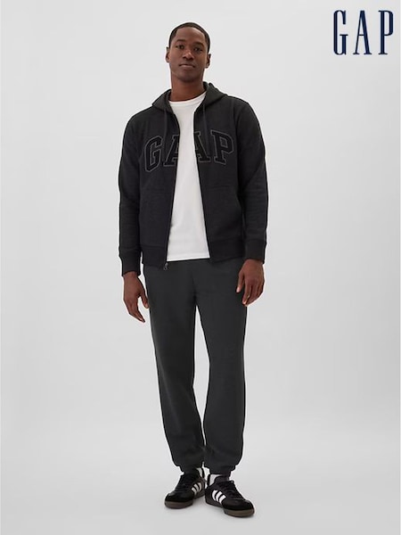 Gap Jet Black Logo Fleece Zip Hoodie (W81221) | €53
