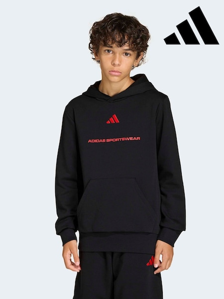 adidas Black Slogan Fleece Hoodie (W81222) | R$ 295