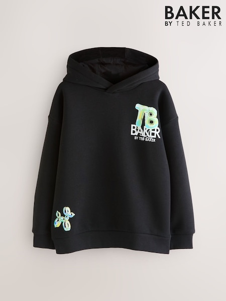 Baker by Ted Baker Oversized Balloon Dog Black Hoodie (W81250) | €40 - €47