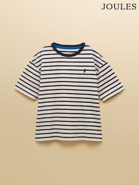 Joules Boys' Let's Go Navy Blue Solid T-Shirt (W81343) | OMR7 - OMR9