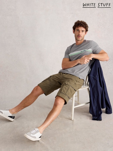 White Stuff Abersoch Graphic Print Fish Stripe T-Shirt (W81585) | ‏163 د.إ.‏