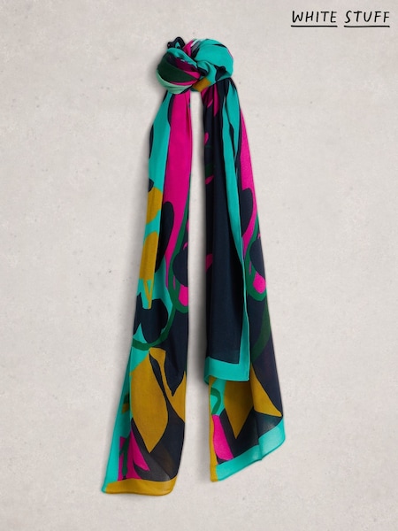 White Stuff Purple Sophie Printed Scarf (W81599) | €32
