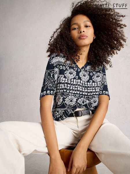 White Stuff Blue Elisa Top (W81616) | €69