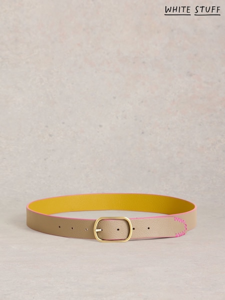 White Stuff Yellow Reversible Leather Belt (W81619) | €36