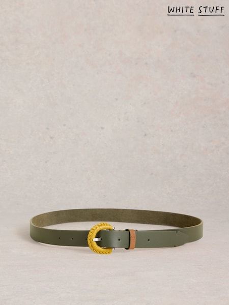 White Stuff Green Woven Buckle Belt (W81634) | €36