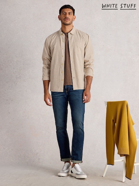 Natural - White Stuff Bruton Stripe Shirt (W81641) | R$ 545