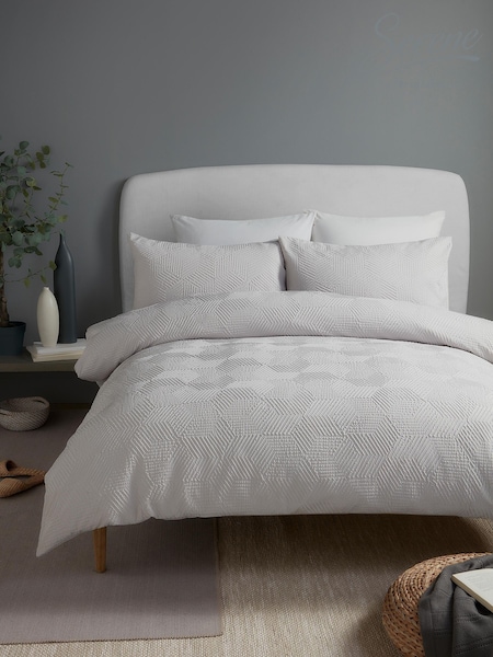 Serene Embossed Geo Textured Duvet Cover Set (W81754) | 42 € - 85 €