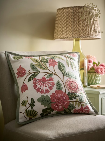 Appletree Green Aurelia Embroidered Filled Cushion (W81766) | 158 QAR