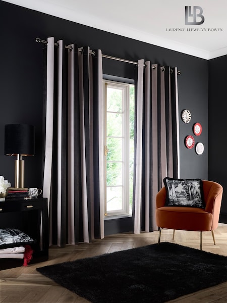 Laurence Llewelyn-Bowen Festivo Stripe Blackout Pair of Curtains Eyelet (W81784) | 85 € - 226 €