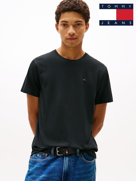 Tommy Jeans Black Slim Fit T-Shirt (W82256) | AED204