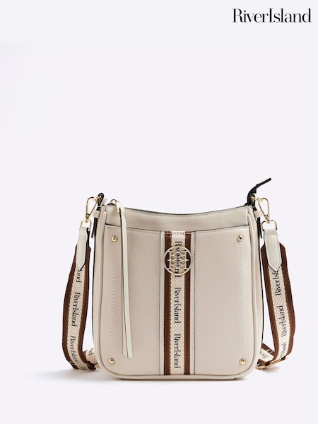River Island Cream Webbing Messenger Cross-Body Bag (W82309) | €43