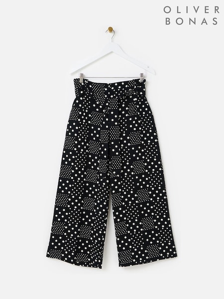 Oliver Bonas Spot Print Wide Leg Culotte Trousers (W82331) | R$ 670