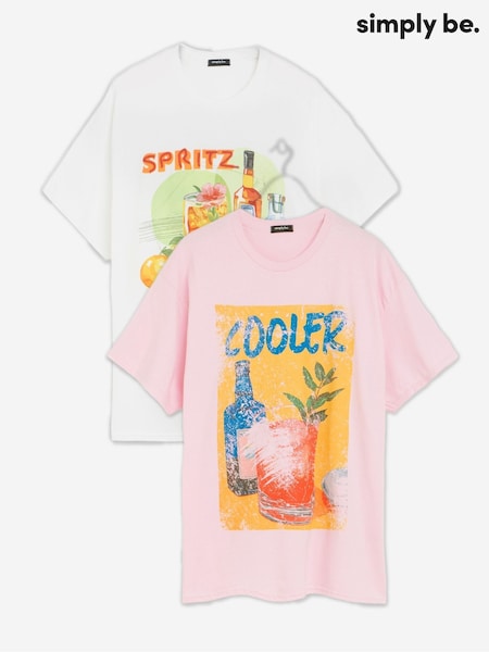 Simply Be 2 Pack of Graphic T-Shirt (W82456) | € 42